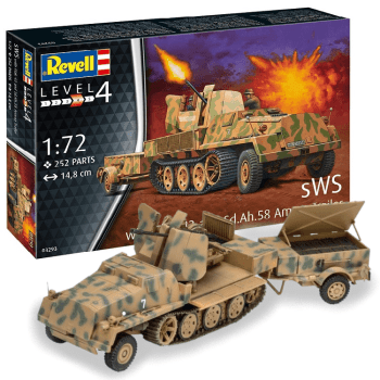 sWS with Flak 43 and Sd.Ah.58 Ammo Trailer - Revell 03293 - 1/72